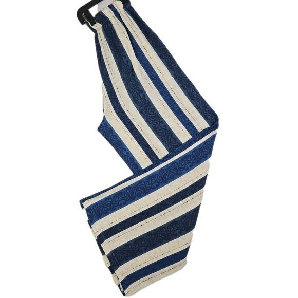 Bellambra~Woman S~Linen Blend Boho Top/Pants 2 Pc. Striped Italy Blue/Beige NWT. - Picture 16 of 16